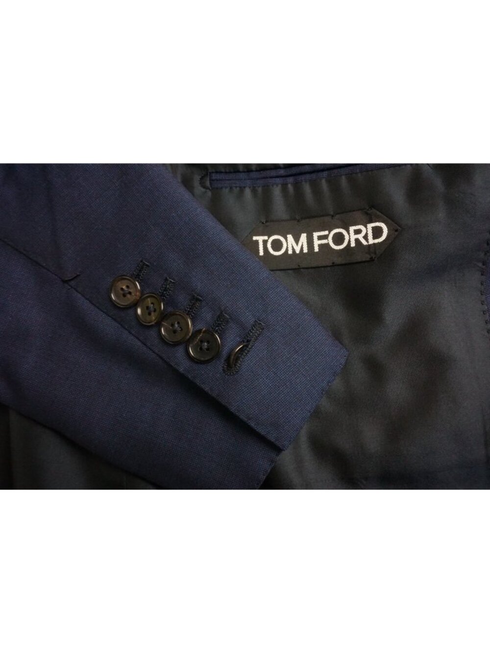 Tom Ford Fit Y 100% Wool Blue 2 Pc Suit Jacket Pants Sz 48R
